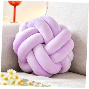Knot Pillow Ball Soft Lavender Home Decor Knotted Small 8 Inch Lavender Purple